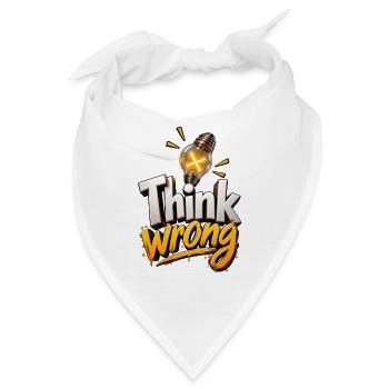 Think Wrong Lichtidee - Bandana - Weiß - Vorne