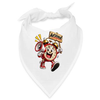 Aufstehen! Cartoon Alarmuhr - Bandana - Weiß - Vorne