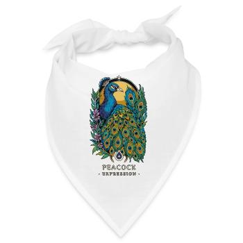 PEACOCK TOTEM Ausdruck - Bandana - Weiß - Vorne