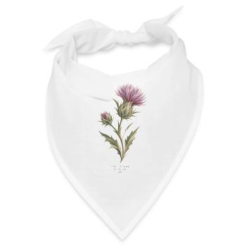 Wildblumen im Aquarell - Bandana - Weiß - Vorne