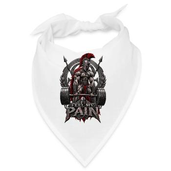 Spartaner Fühl mein schmerz - Bandana - Weiß - Vorne