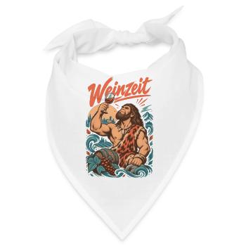 Weinzeit Rotwein Weinkenner Weinprobe - Bandana - Weiß - Vorne