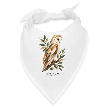 Die Eule der Weisheit in der Geometrie – Die Natur der Weisheit - Bandana - Weiß - Vorne