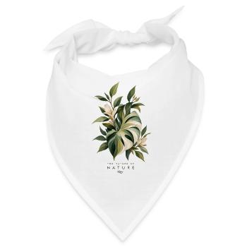 Das Blattmotiv der Natur - Bandana - Weiß - Vorne