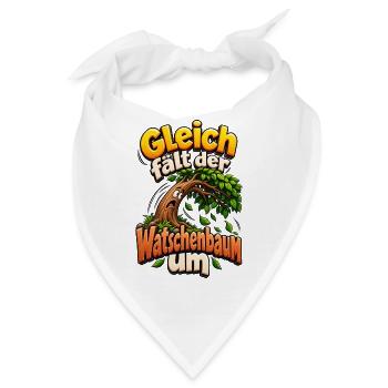 Gleich fällt der Watschenbaum - Bandana - Weiß - Vorne