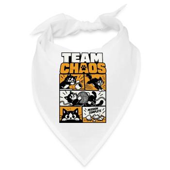 Team Chaos – Katzen Comic - Bandana - Weiß - Vorne