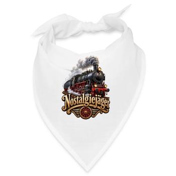 Nostalgiejäger Lokomotive - Bandana - Weiß - Vorne