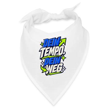 Dein Tempo, Dein Weg Neon Grafik - Bandana - Weiß - Vorne