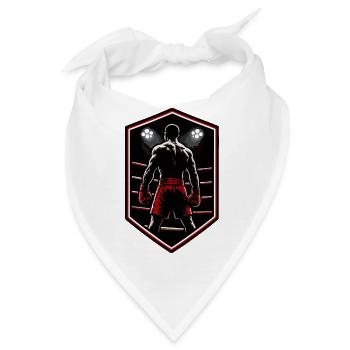Kämpfer im Ring: Silhouette - Bandana - Weiß - Vorne