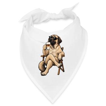 Kangal mit Latte Macchiato - Bandana - Weiß - Vorne