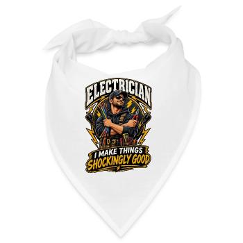 Elektriker – Überraschend gut - Bandana - Weiß - Vorne