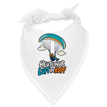 Heute Nur Luft Im Kopf Paragliding - Bandana - Weiß - Vorne