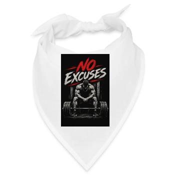 Keine Ausreden Krafttraining Motivator - Bandana - Weiß - Vorne