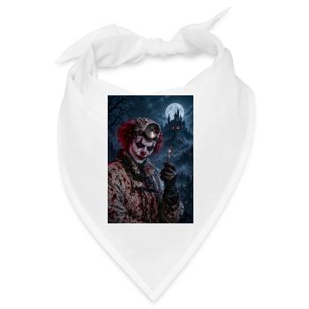 Unheimlicher Clown-Chirurg – Halloween-Horror - Bandana - Weiß - Vorne