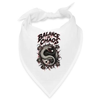 Gleichgewicht im Chaos-Drachen Yin Yang - Bandana - Weiß - Vorne