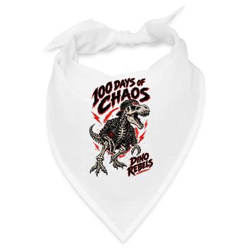 100 Tage Chaos Dino Rebellen - Bandana - Weiß - Vorne