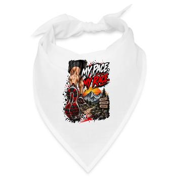 Mein Tempo, mein Rennen – Motivation fürs Trailrunning - Bandana - Weiß - Vorne