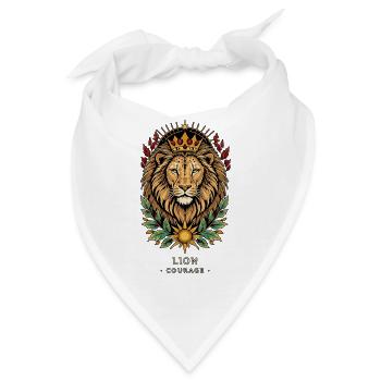 LÖWEN-TOTEM Mut - Bandana - Weiß - Vorne