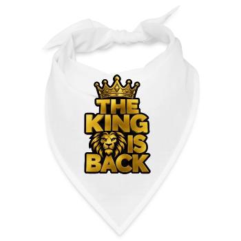 König ist zurück: Goldene Krone - Bandana - Weiß - Vorne