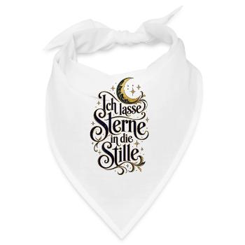 Sterne in die Stille – Ornamentale Typo - Bandana - Weiß - Vorne