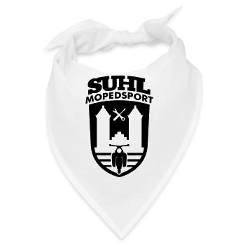 Suhl Mopedsport Vogelserie v.2 (Farbe änderbar) - Bandana - Weiß - Vorne