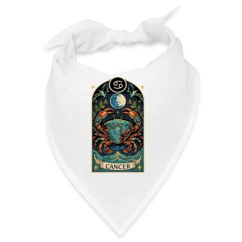 KREBS-Tierkreiszeichen - Bandana - Weiß - Vorne
