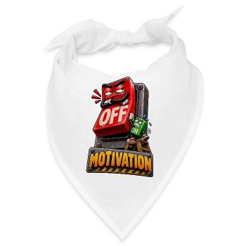 Motivation AUS – Humor-Schalter - Bandana - Weiß - Vorne
