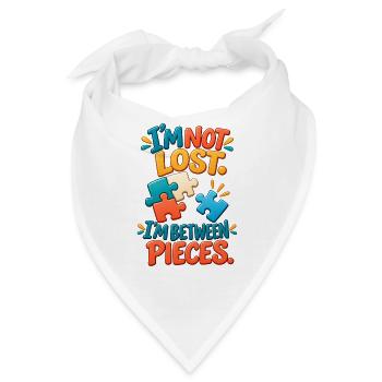 Witziger Puzzle-Liebhaber – Zwischen den Teilen - Bandana - Weiß - Vorne