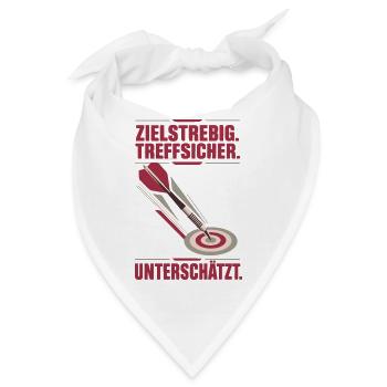 Zielstrebig Treffsicher Unterschätzt Darts Retro - Bandana - Weiß - Vorne