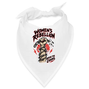 Weibliche Rebellion: Ketten brechen - Bandana - Weiß - Vorne