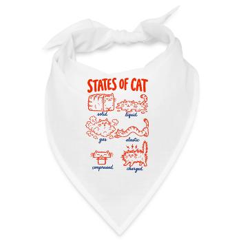 Katzenphysik – Zustände der Katze - Bandana - Weiß - Vorne
