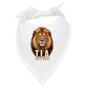 Afrika-Löwe T.I.A Motif - Bandana - Weiß - Vorne