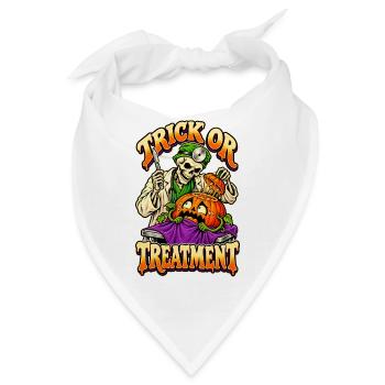 Trick-or-Treatment-Retro-Halloween-Chirurg - Bandana - Weiß - Vorne