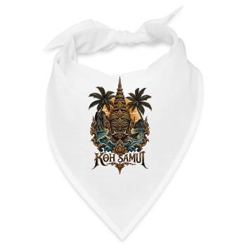 Koh Samui Tempelmaske Küstenzauber - Bandana - Weiß - Vorne