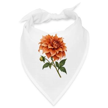 Kupfer-Dahlia am Ende des Sommers - Bandana - Weiß - Vorne