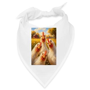 Sunlit Hen Quartett - Bandana - Weiß - Vorne