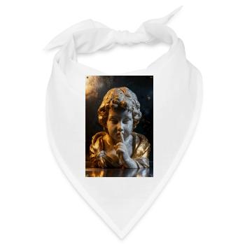 Flüsternder Cherub im goldenen Schein - Bandana - Weiß - Vorne