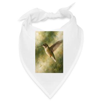 Kolibri im grünen Licht - Bandana - Weiß - Vorne
