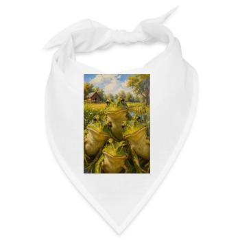 Cottage Pond Frogs Ensemble - Bandana - Weiß - Vorne