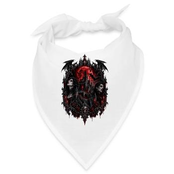 Gothic Vampirenschloss am Rotmond - Bandana - Weiß - Vorne