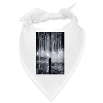 Leuchtende Lichtfall-Silhouette - Bandana - Weiß - Vorne