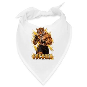 Tiger FOCUSED EP | Kraft und Konzentration - Bandana - Weiß - Vorne