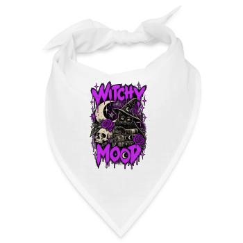 Hexen-Mond-Katze - Bandana - Weiß - Vorne