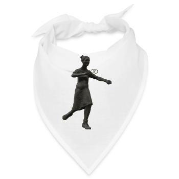 Statue mit Brille - Bandana - Weiß - Vorne