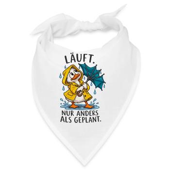 Lustige Ente – Anders als geplant - Bandana - Weiß - Vorne