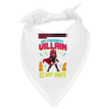 Mein Lieblingsbösewicht ist die sarkastische Ehe meiner Frau - Bandana - Weiß - Vorne