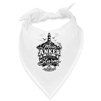 Mein Anker hält – Hebräer 6,19 | Hoffnung - Bandana - Weiß - Vorne