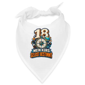 18 Geburtstag – Mein Kurs selbst bestimmt - Bandana - Weiß - Vorne