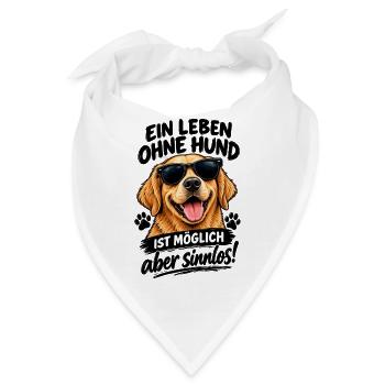 Sonnenbrillen-Hund: Ist Möglich aber sinnlos - Bandana - Weiß - Vorne
