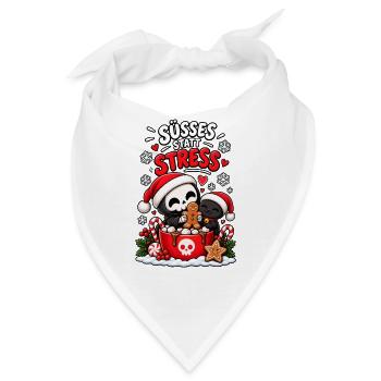 Süßes statt Stress Weihnachten - Bandana - Weiß - Vorne